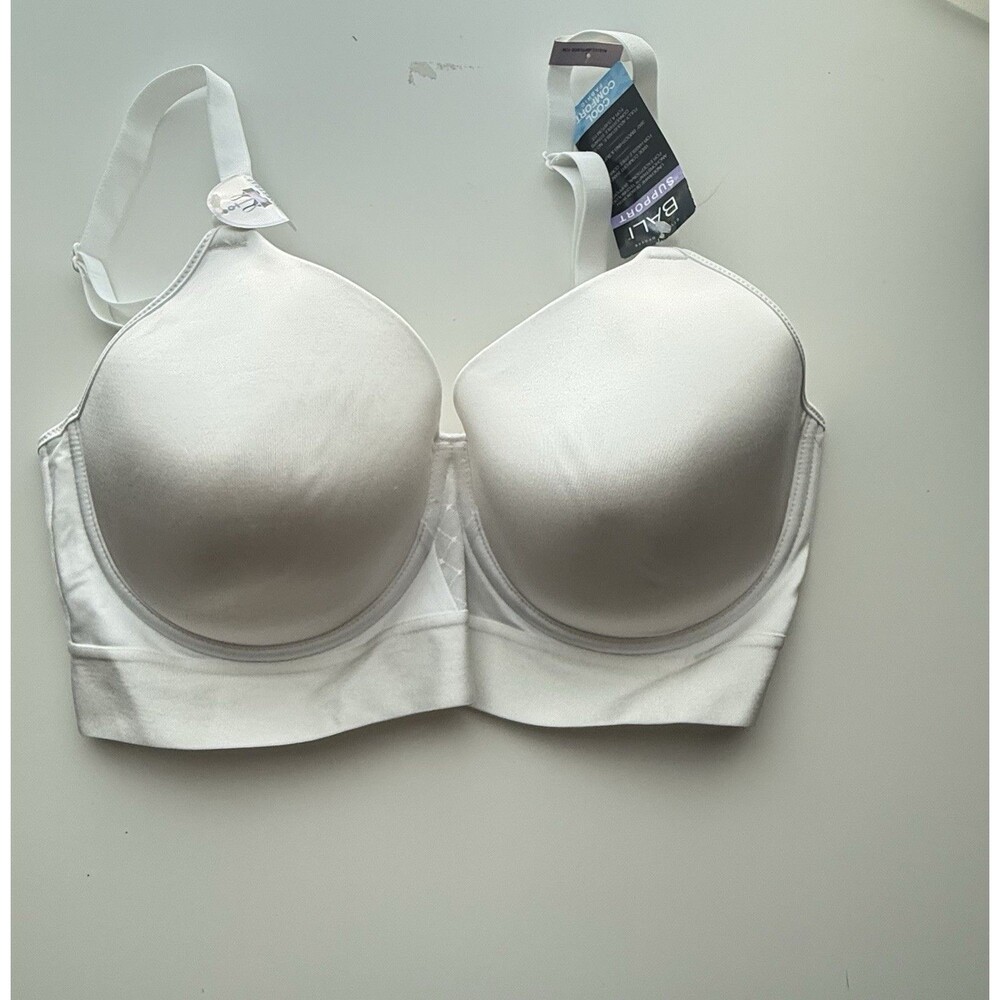 Bali White Comfort Revolution Support Bra 38D NWT